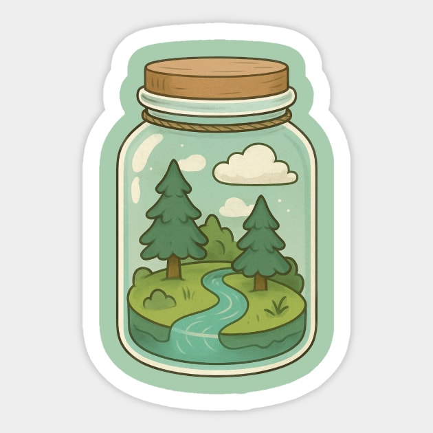 Nature in a Jar Sticker by stayfrostybro